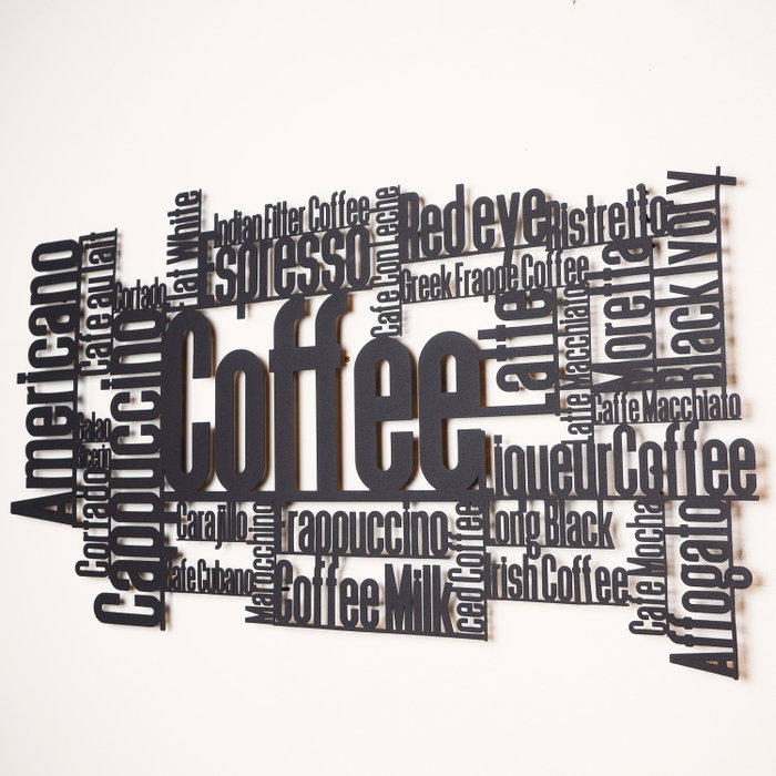 Wallity Coffee - APT566LS Escultura de pared de metal negra Wallity Coffee - APT566LS Escultura de pared de metal negra